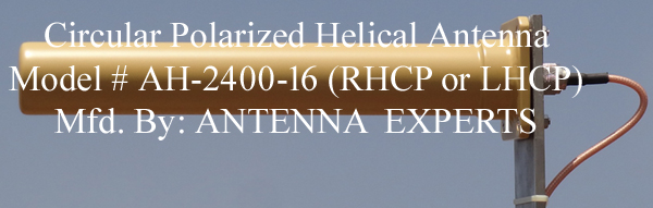 Long Range Ground Station Helical Antenna 2200-2600MHz 16dBic Gain