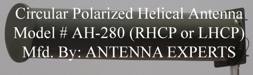 High Gain Helical Antenna 240-325MHz 10dBic Gain