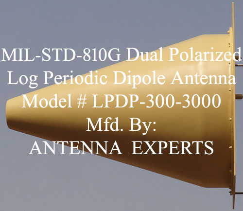 Dual Polarized Log Periodic Antenna 300-3000MHz