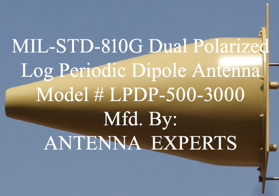 Dual Polarized Log Periodic Antenna 500-3000MHz