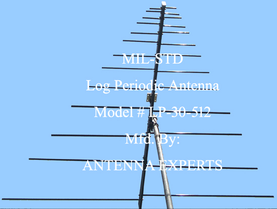  VHF UHF Log Periodic Dipole Antenna 30-512MHz