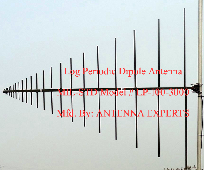 Log Periodic Dipole Antenna 100-3000MHz